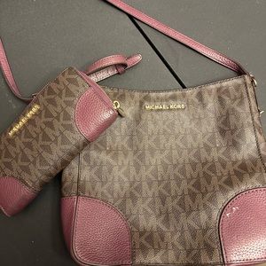 Michael Kors crossbody purse and matching wallet